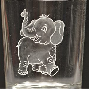 Motivglas Elefant