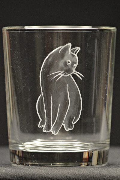 Motivglas Katze