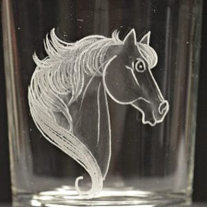 Motivglas Pferdekopf