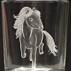 Motivglas Pony