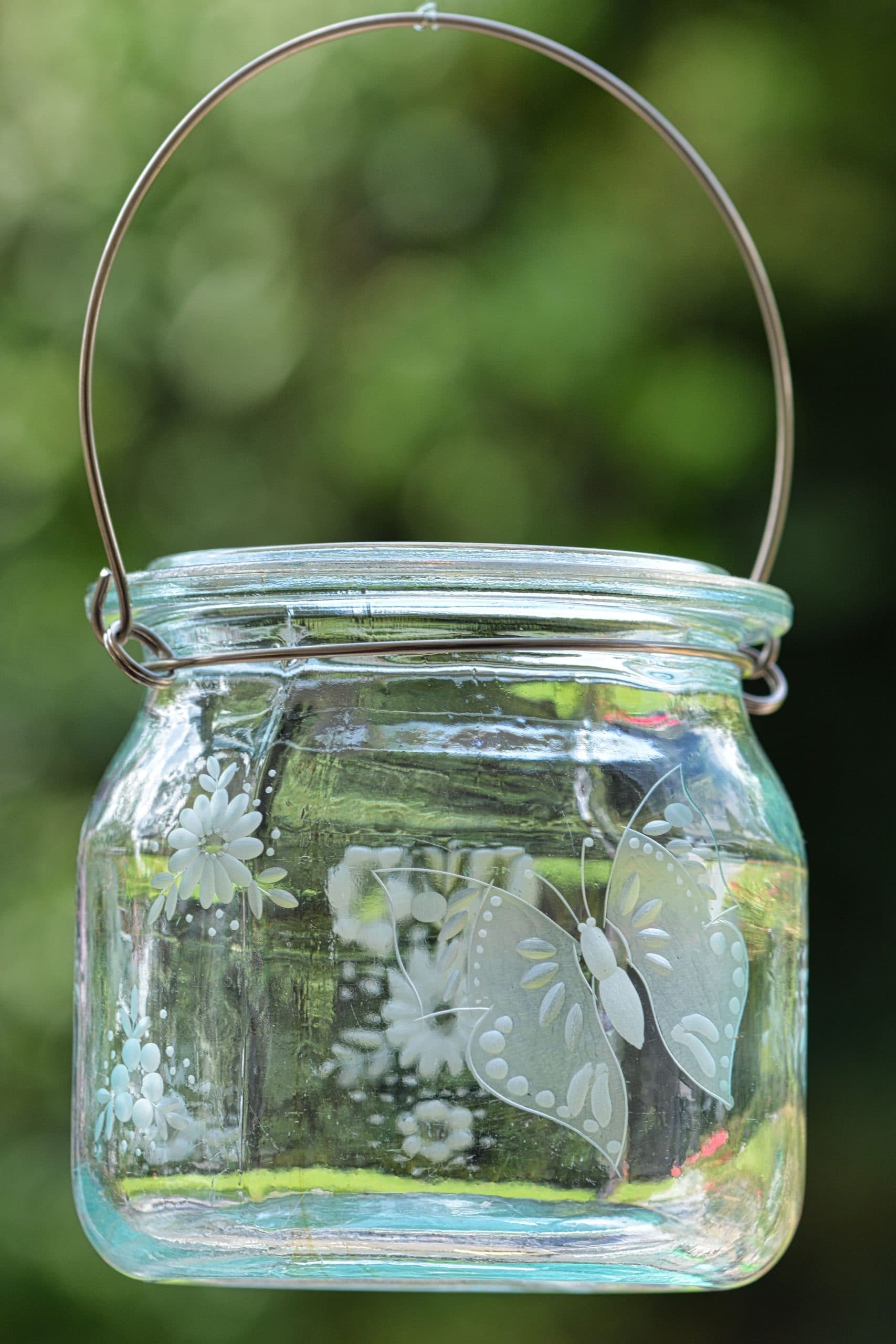 Vintage-Weckglas “Schmetterling” upcycling – Glasveredlung Margit Klammer