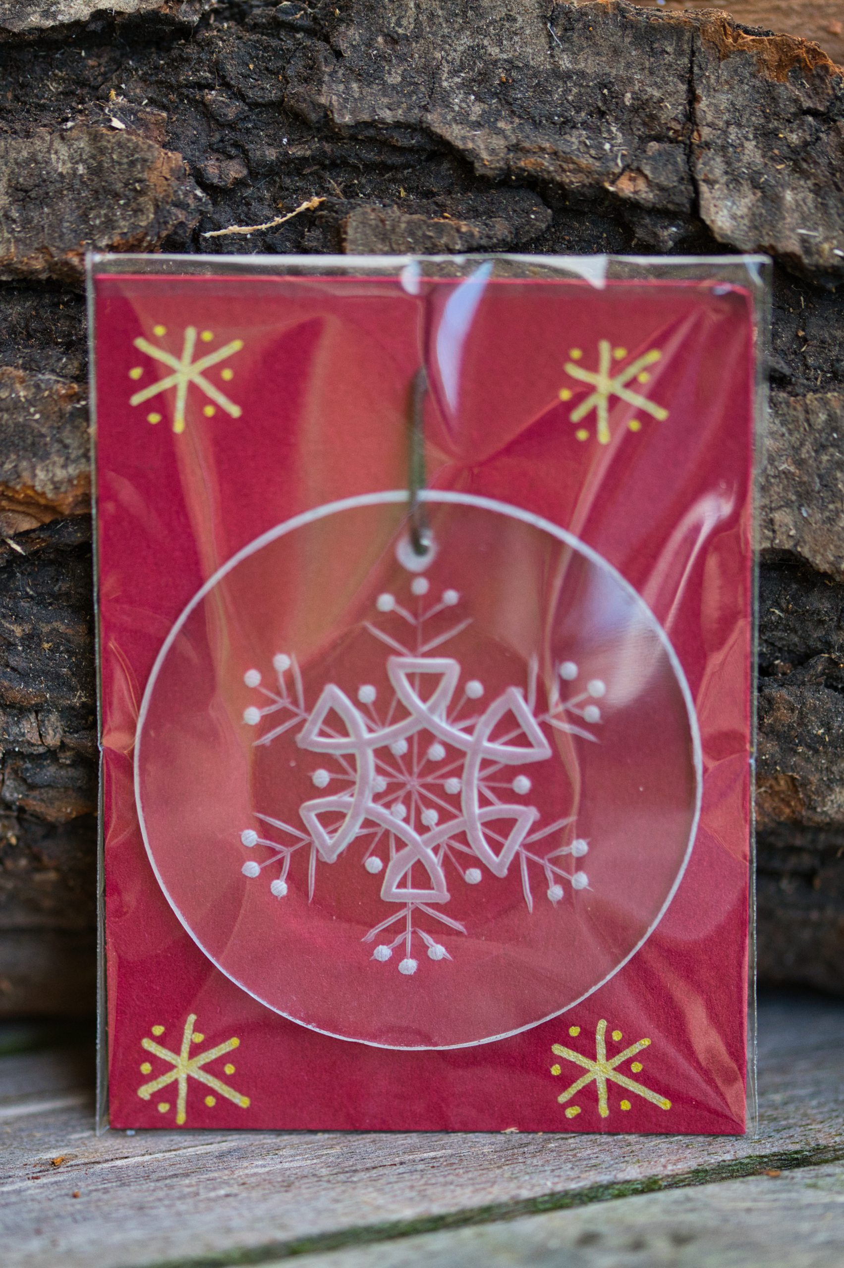 Glasanhänger "Jugendstilflocke" rund – Bild 2