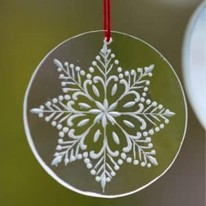 Glasanhänger mit Stern