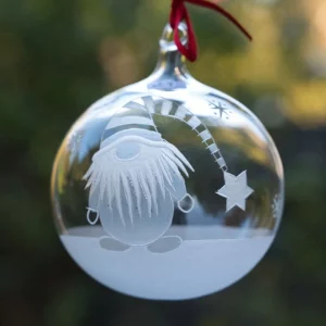 Glaskugel mit Wichtel Fred