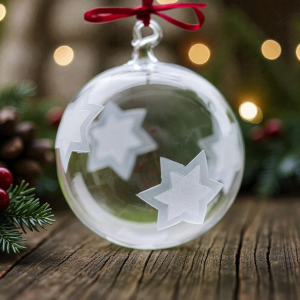 Glaskugel mit Sternen modern