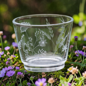 Teelichthalter mit Motiv "Gräser"