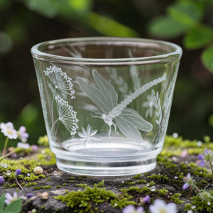 Teelichthalter mit Motiv "Libelle"