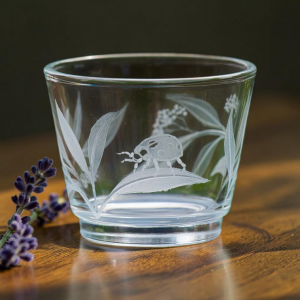 Teelichthalter mit Motiv "Marienkäfer"