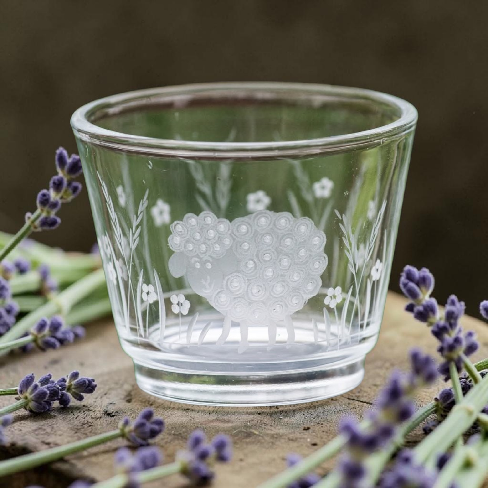 Teelichthalter mit Motiv "Schaf"