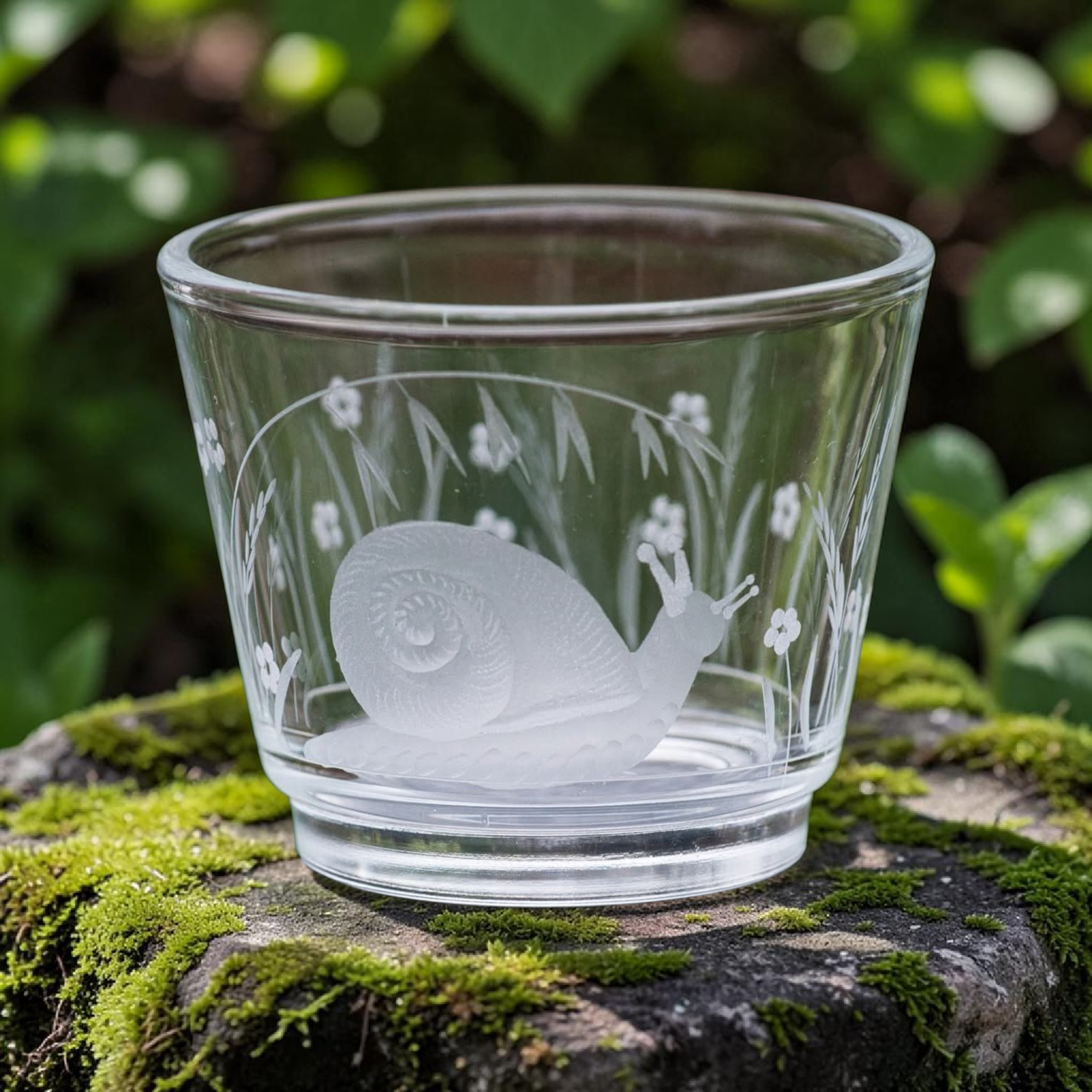 Teelichthalter mit Motiv "Schnecke"