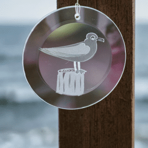 Fensterbild mit "Möwe" rund