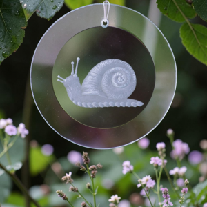 Fensterbild mit "Schnecke" rund